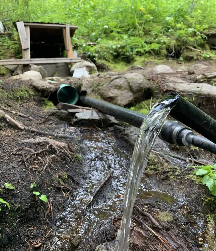 a natural spring on the Seven Summits trail